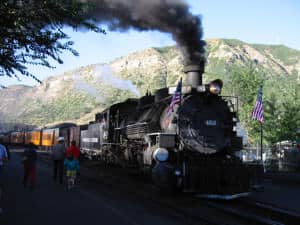 The Durango & Silverton Narrow Gauge Railroad is a worthy destination of its own.